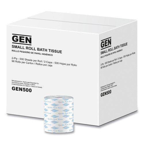 GEN® Standard Toilet Paper, 2-Ply, 500 Sheets per Roll, 96-Roll Bulk Case (GEN500)