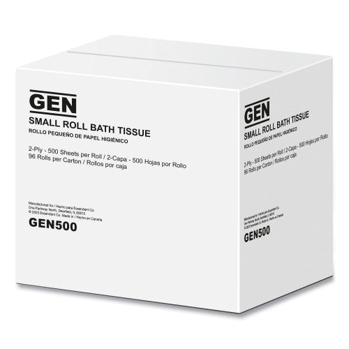 GEN® Standard Toilet Paper, 2-Ply, 500 Sheets per Roll, 96-Roll Bulk Case (GEN500)