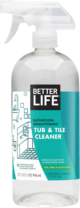 Better Life Natural Tub and Tile Cleaner, Tea Tree & Eucalyptus, 32 Fl Oz (Pack of 1), 24205