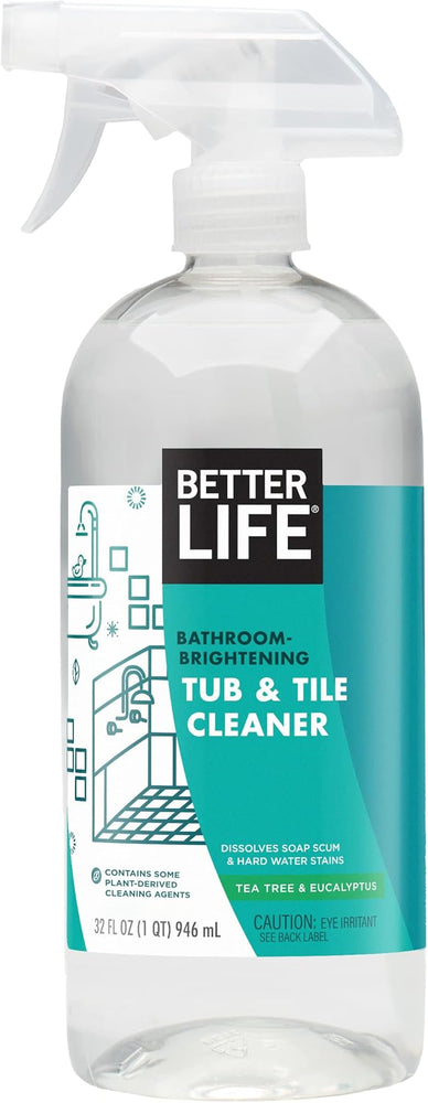 Better Life Natural Tub and Tile Cleaner, Tea Tree & Eucalyptus, 32 Fl Oz (Pack of 1), 24205