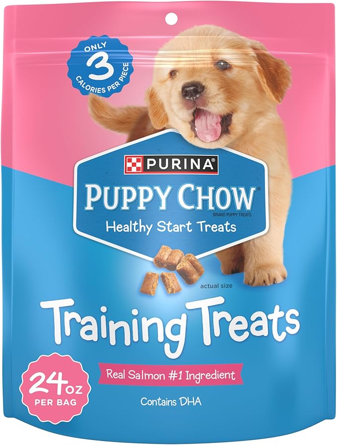 Purina Puppy Chow Training Treats, Healthy Start Salmon Treats - 24 oz. Pouch