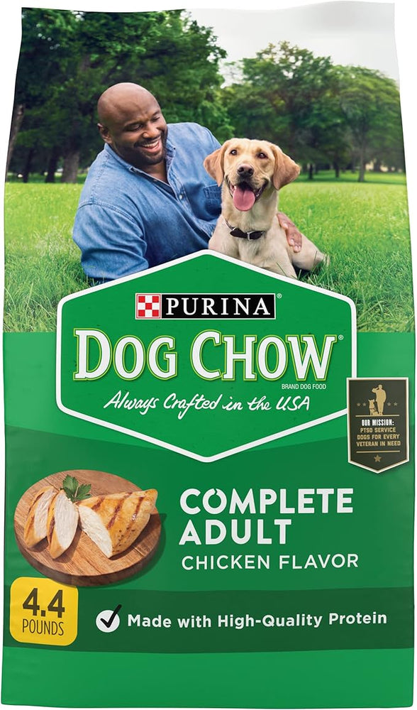 Purina Dog Chow Complete Adult Dry Dog Food Kibble With Chicken Flavor - (4) 4.4 lb. Bags