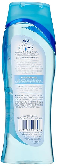 Dial Body Wash With Moisturizers, Spring Water 16 oz(Pack of 3)