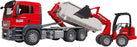 Bruder 03767 Man TGS Truck with Roll Off Container and Schäffer Compact Loader 2630