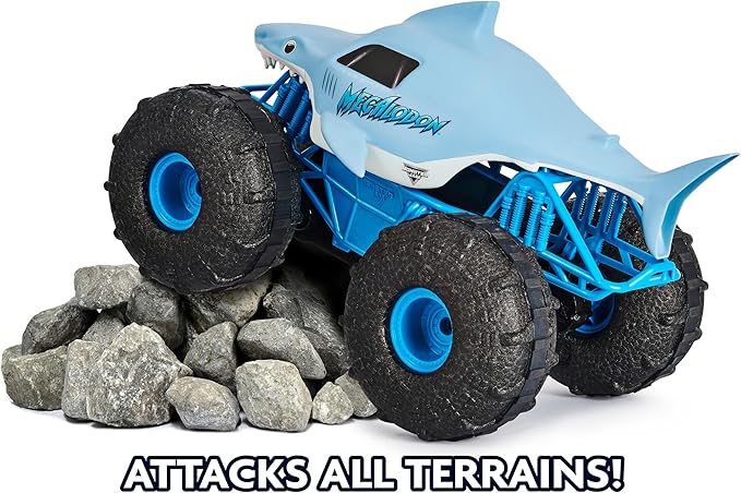 Monster Jam, Official Megalodon Storm All-Terrain Remote Control Monster Truck for Boys and Girls, 1:15 Scale, Kids Toys for Ages 4-6+