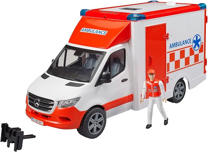 Bruder 02676 MB Sprinter Ambulance with Driver and Light + Sound Module