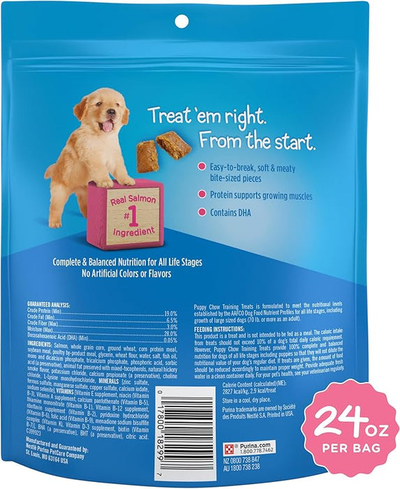 Purina Puppy Chow Training Treats, Healthy Start Salmon Treats - 24 oz. Pouch