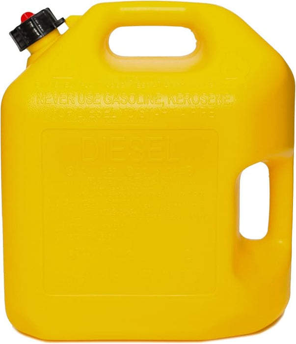 Midwest Can Company 8610 EPA & CARB Compliant 5 Gallon Diesel Can Fuel Container with Flame Shield Safety System and Auto Shut Off (4 Pack)