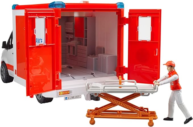 Bruder 02676 MB Sprinter Ambulance with Driver and Light + Sound Module