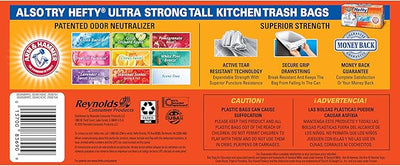 Hefty Strong Tall Kitchen Trash Bags – Unscented, 13 Gallon, 45 Count
