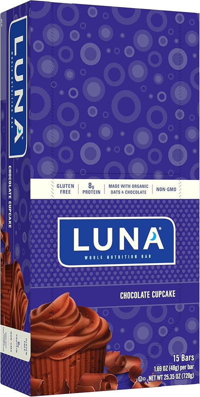 LUNA Bar – Gluten Free Chocolate Cupcake Snack Bar (1.69 oz)