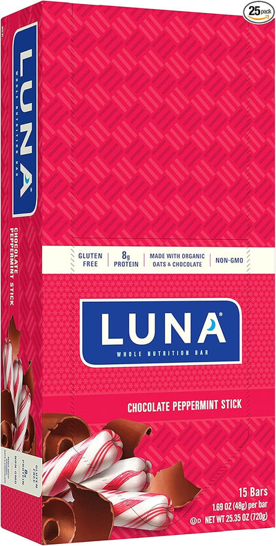 LUNA Bar – Gluten Free Chocolate Peppermint Stick Snack Bar (1.69 oz)