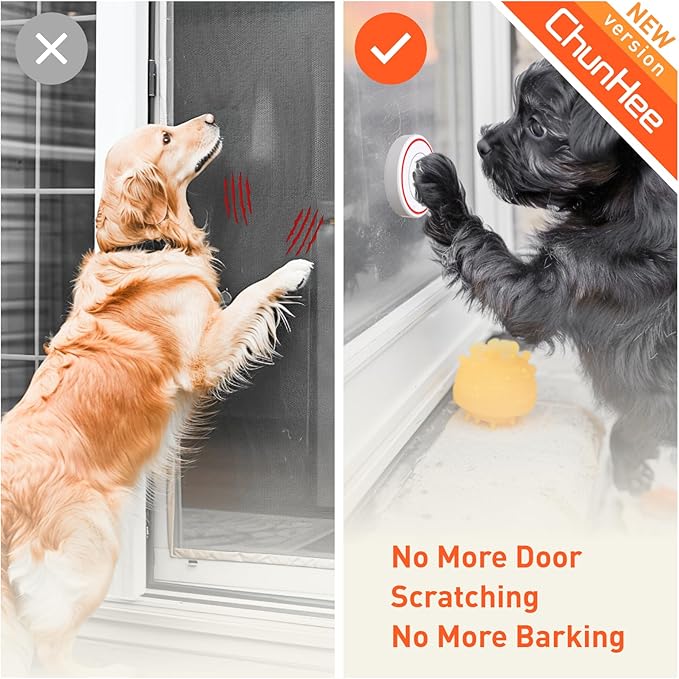 ChunHee Smart Dog Door Bell Wireless Puppy DoorBell for Potty Training, Dog Bells to go Outside,Bell for Dogs to Ring to go Potty [New 2024]