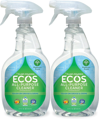 Earth Friendly Products Parsley Plus All-Purpose Cleaner – 22 oz (2-Pack) | Natural, Non-Toxic Surface Cleaner