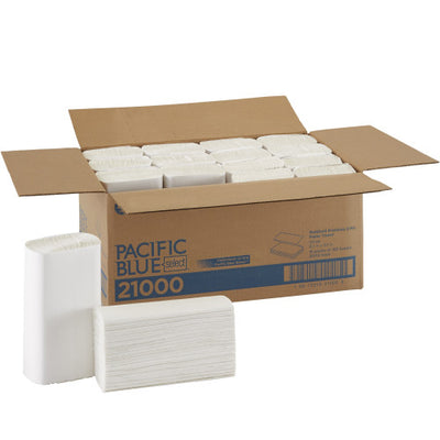 Pacific Blue® Select Multifold Paper Towels, 2-Ply, White, 2000 Towels per Pack (21000)