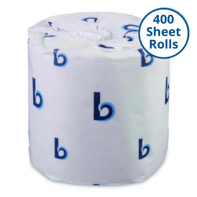 Boardwalk® Standard Toilet Paper, 2-Ply, 400 Sheets per Roll, 96-Roll Bulk Pack (BWK6144)