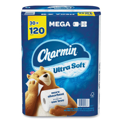 Charmin® Ultra Soft Toilet Paper, 2-Ply, 244 Sheets per Roll, 30-Roll Pack (01537)