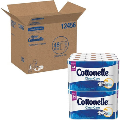 Cottonelle® Clean Care Toilet Paper, 1-Ply, 170 Sheets per Roll, 48-Roll Bulk Case (12456)