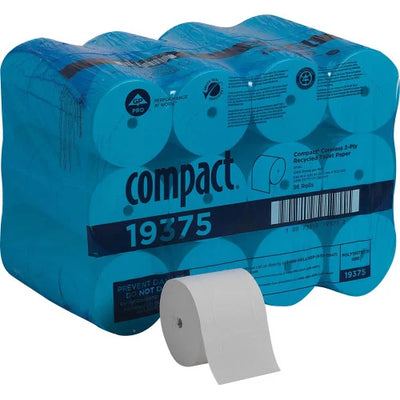 Compact® Coreless Toilet Paper, 2-Ply, 1000 Sheets per Roll, 36-Roll Bulk Case (19375)