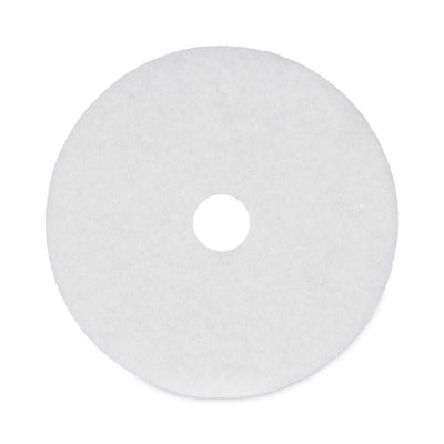 Boardwalk® Standard Floor Pads, 20" Diameter, White, 5 Pads/Carton (BWK4020WHI)