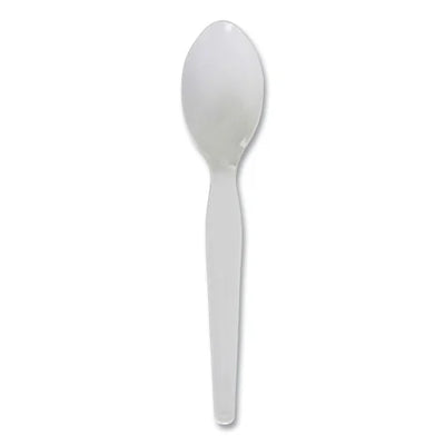 Boardwalk® Full-Length Polystyrene Teaspoons, White, Heavyweight, 1000/Carton (BWKSPOONHW)