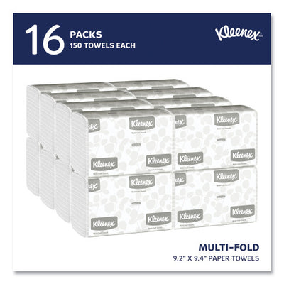 Kleenex® Multifold Paper Towels, 1-Ply, White, 2400 Towels/Carton (01890)