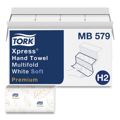 Tork® Soft Xpress 2-Ply Multifold Hand Towels - White, 2160 Towels (MB579)