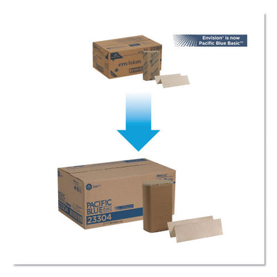 Pacific Blue® Multifold Paper Towels, 1-Ply, Brown, 4,000 Towels per Case (23304)