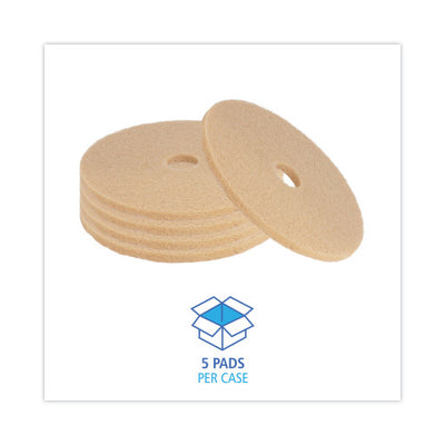 Boardwalk® Ultra High-Speed Floor Pads, 20" Diameter, Ultra Champagne, 5 Pads/Carton (BWK4020ULT)