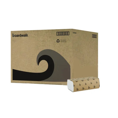 Boardwalk® Multifold Paper Towels, 1-Ply, White, 4000 Towels per Case (BWK6200)