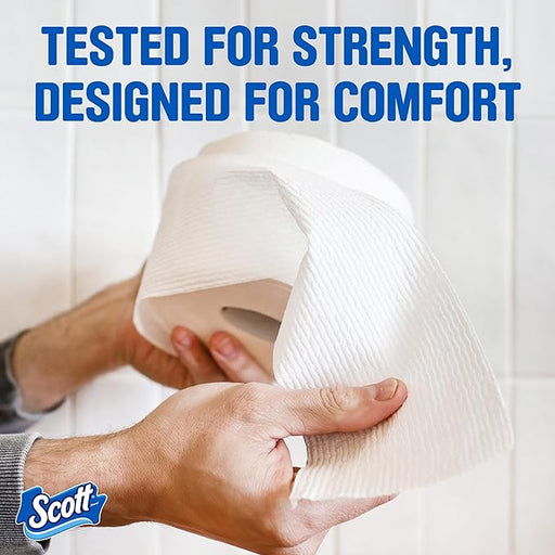 Scott ComfortPlus Toilet Paper, 12 Double Rolls, 231 Sheets per Roll, Septic-Safe, 1-Ply Toilet Tissue