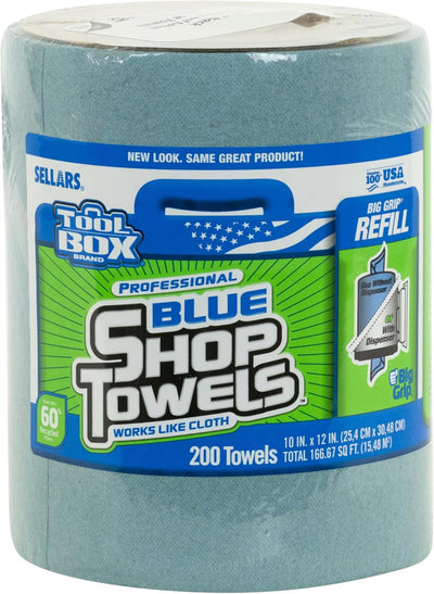 Sellars Blue Shop Towel Big Grip® Refill Roll – Heavy-Duty Industrial Wipes