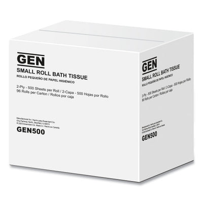 GEN® Standard Toilet Paper, 2-Ply, 500 Sheets per Roll, 96-Roll Bulk Case (GEN500)