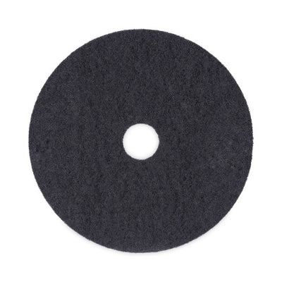 Boardwalk® Standard Black Stripping Floor Pads, 20" Diameter, 5 Pads/Carton (BWK4020BLA)