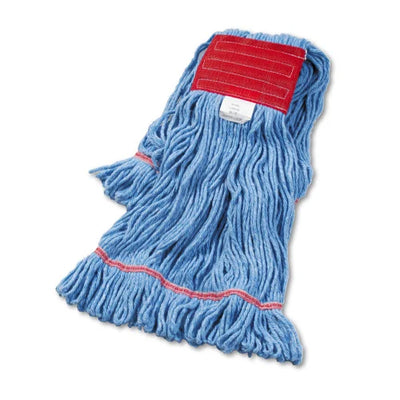 Boardwalk® Super Loop Wet Mop Head, Cotton/Synthetic Blend, Large, Blue (BWK503BLEA)