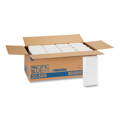 Pacific Blue™ Multifold Paper Towels, 1-Ply, White, 4000 Towels/Carton (20389)
